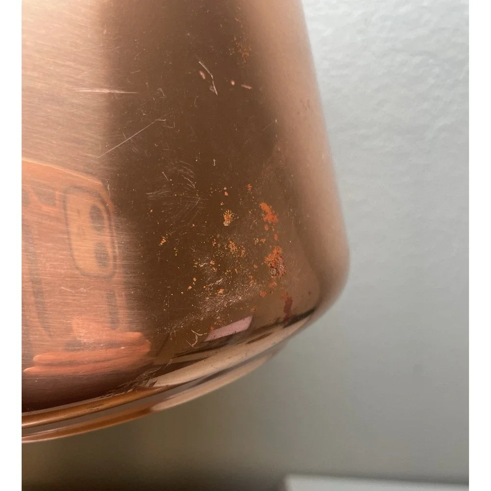 Vintage MCM Coppercraft Guild Copper Ice Bucket 2 Brass  Lion Head Handles 7x7
